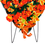 Венок ритуальный Оранжевый вальс 140 см