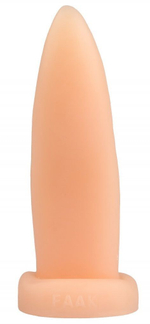 Телесная изогнутая анальная втулка-язык - 21 см. (Цвет: телесный)