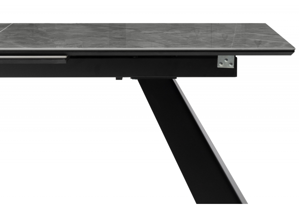 Керамический стол Woodville Стиг 180(230)Х90 baolai, черный, ножки черные