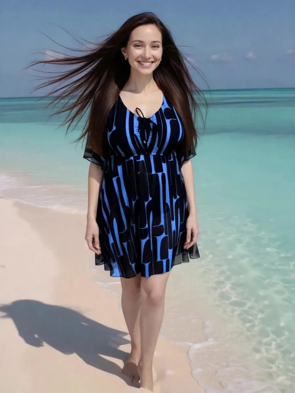 Купальник-платье слитный большой размер