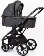 Детская коляска Peppy Tecla 3 в 1 с автокреслом Rise Shadow Antrazit Chrome Edition (Графитовый)