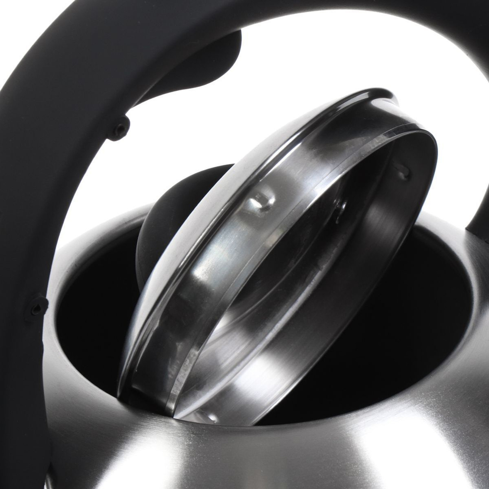 Чайник нерж, 2.7 л, свист, ручк бакелит, с силик покр, Daniks, индукц, стальной, M-085