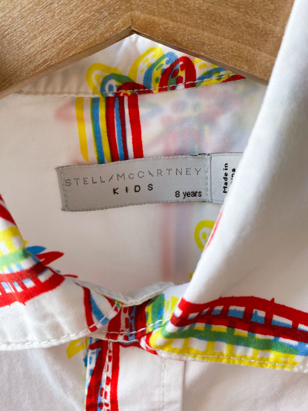 Новая хлопковая рубашка Stella Mccartney, 128