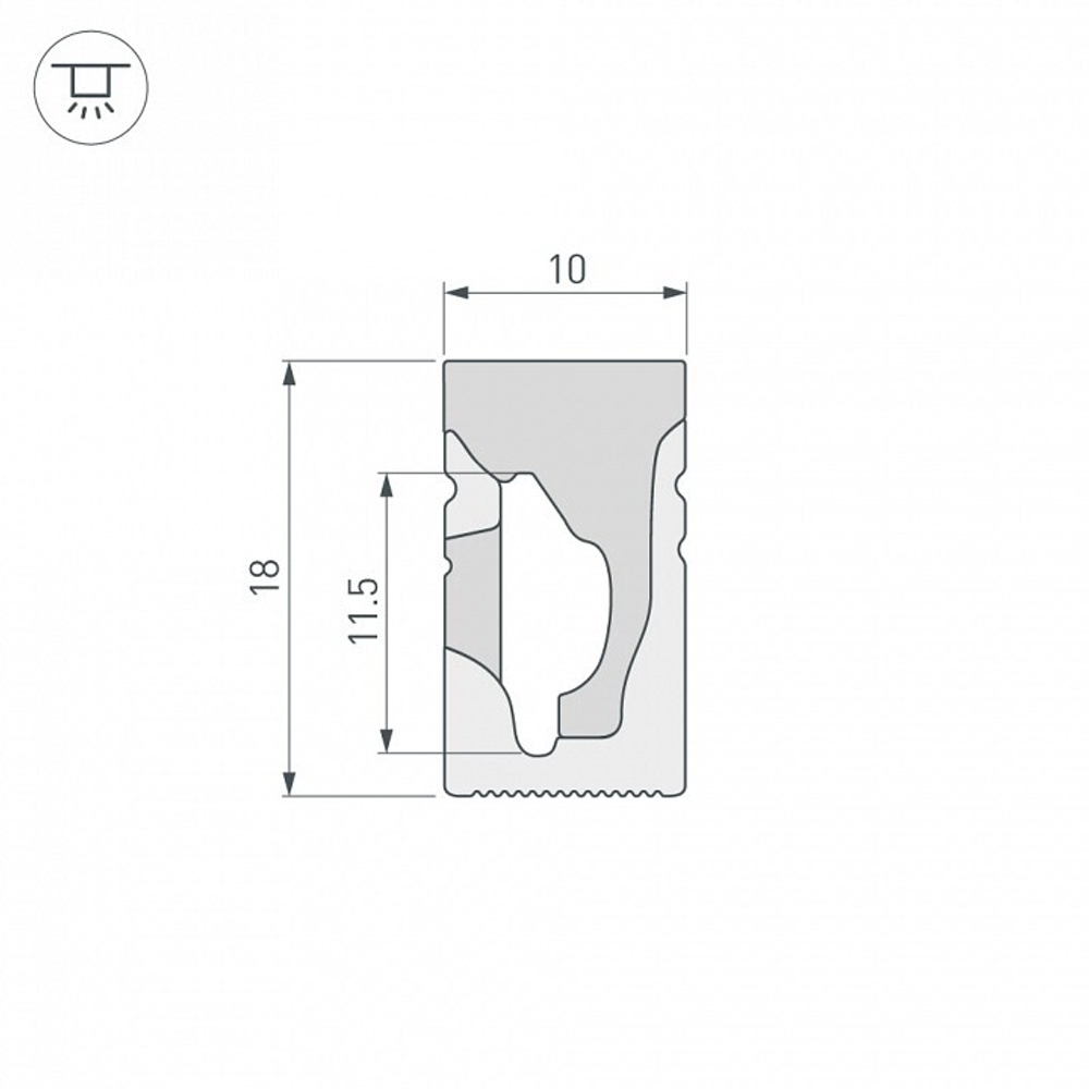 Короб накладной гибкий Arlight WPH 040269