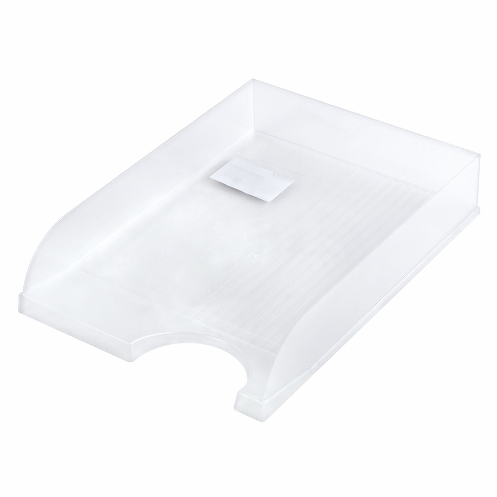 Лоток горизонтальный для бумаг BRAUBERG «Standard», 350×253×65 мм, прозрачный.