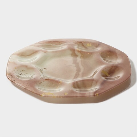 Подставка стеклянная для яиц Доляна «Со светлой Пасхой», d=21 см, 8 ячеек