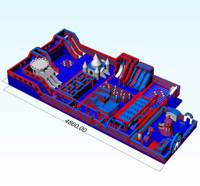 Коммерческий надувной парк «Космоленд», 48,6*23,7*7,5 м