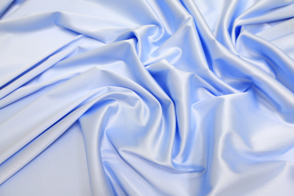 Атлас стрейч голубой