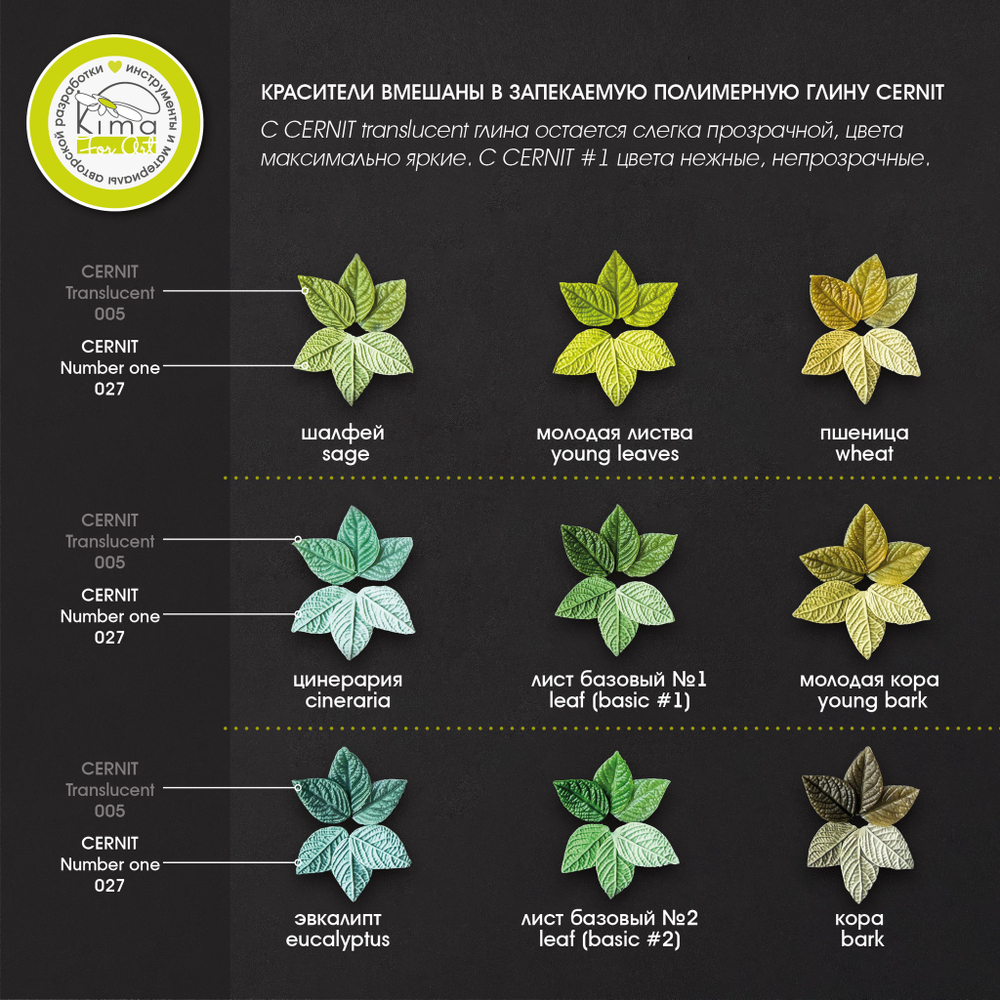 Краситель для полимерных глин | Молодая кора