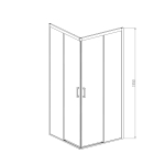 Душевой уголок Soft VSS-3SO100CL, 1000*1000, хром, стекло прозрачное