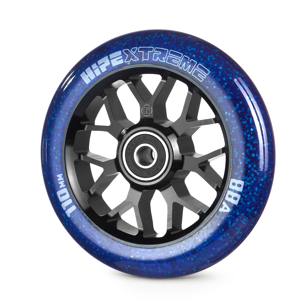 Колесо HIPExtreme Neon Flakes 110*24 мм, чёрный/синий