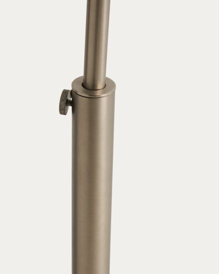 Напольная лампа Madali из стали с матовой серебристой отделкой и белым мрамором