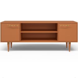 Тумба под ТВ Арт Колор matte 155см Классик Голд Томленый оранжевый матовый