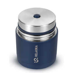 Термос для еды Relaxika 301 (0,5 литра), темно-синий
