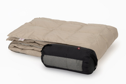 Плед дорожный пуховый 140х200 German Grass Travel Plaid серо-бежевый