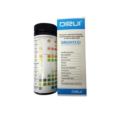 Уристик (Dirui) H13-Cr, для кач. и полуколич. определения 13 парам. мочи, 100 пол./уп