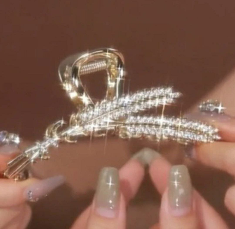 Заколка-краб для волос Колос Цвет золото