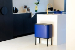 Brabantia Bo Touch 11+23 л контейнер для мусора mineral power синий