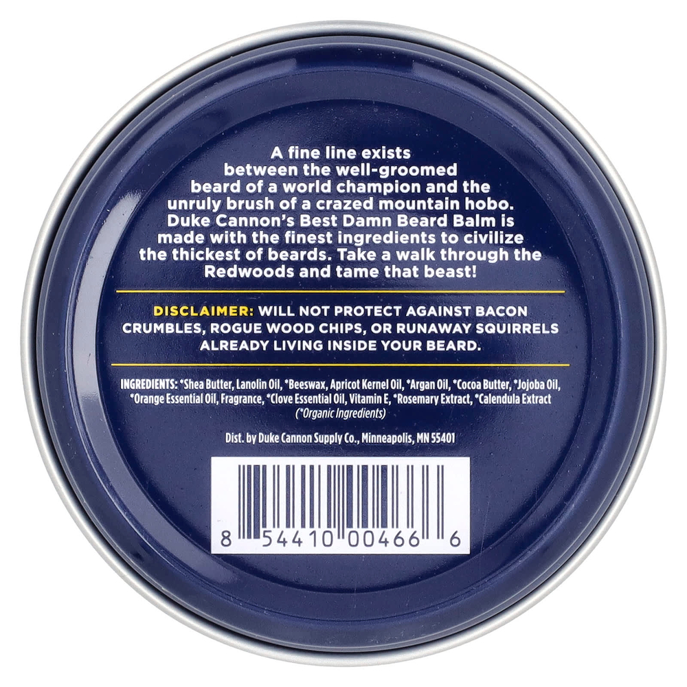 Duke Cannon Supply Co., Best Damn Beard Balm, красное дерево, 48 г (1,6 унции)