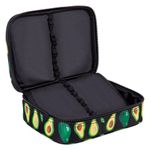 Пенал-косметичка BRAUBERG, 1 отделение, 1 откидная планка, ткань, 21x15x6 см, "Avocado", 270706