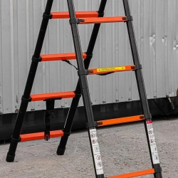 Стремянка телескопическая алюм. бытовая 1.4м (5+5 ступ.) ISMA ISMA-UP140-2