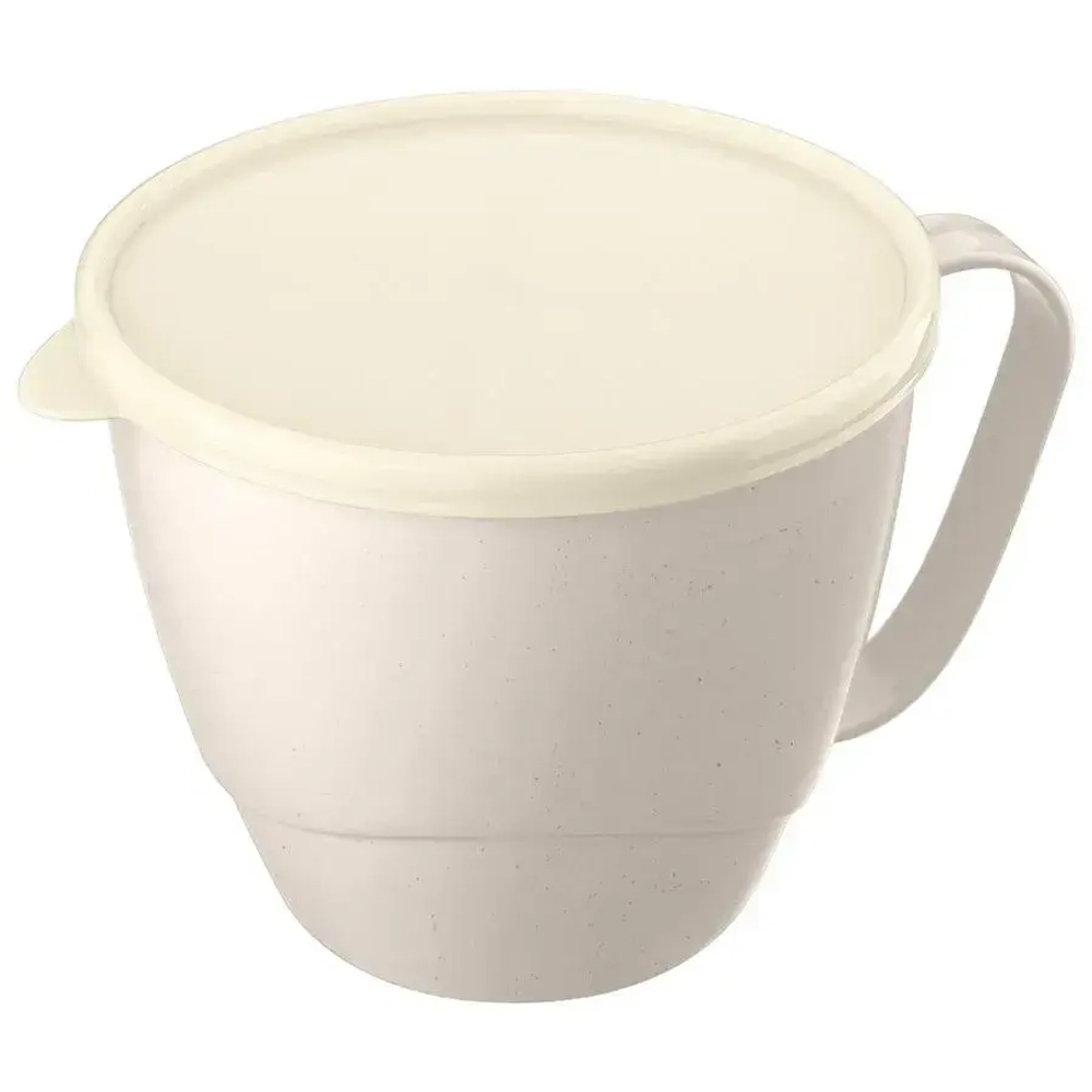 КОНТЕЙНЕР-КРУЖКА ДЛЯ БУЛЬОНА 0,75Л (микс 10) (бежевый флэк/зеленый флэк)