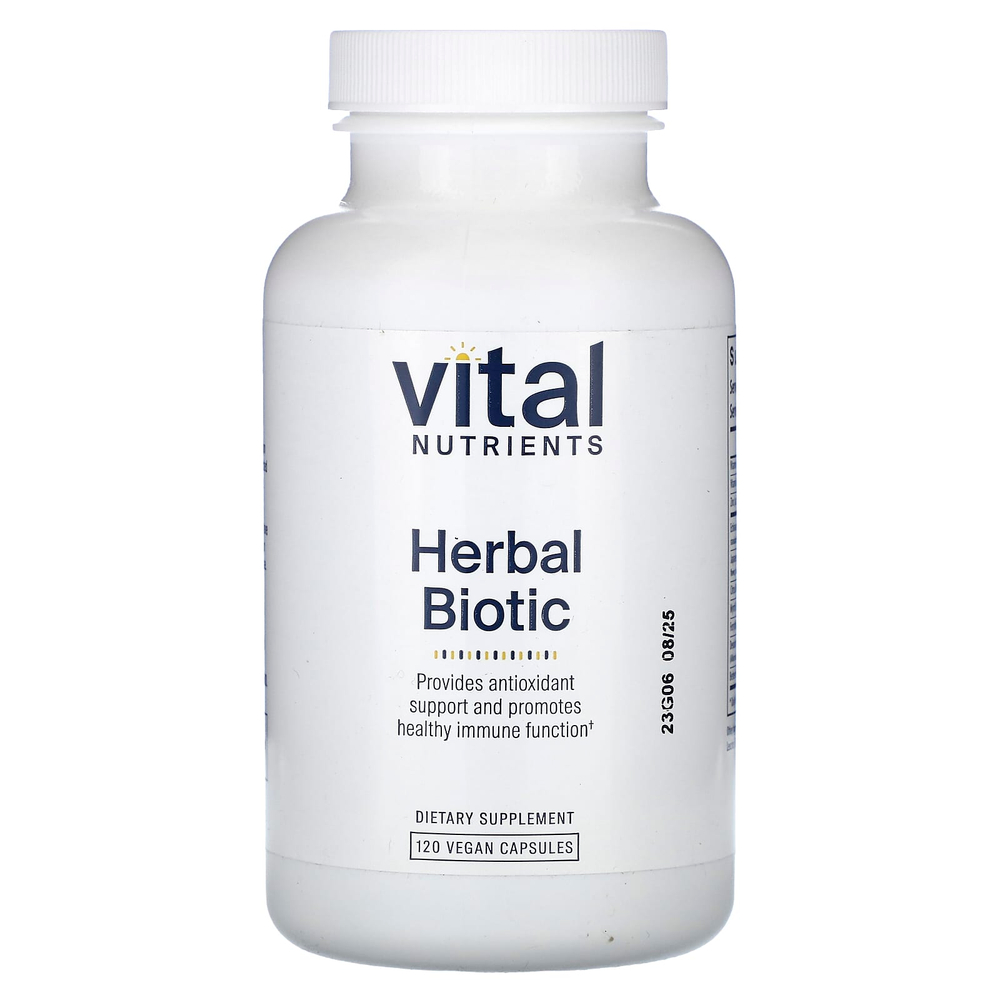 Vital Nutrients, Herbal Biotic, биотик, 120 веганских капсул