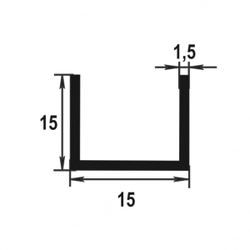 Швеллер Лука 15*15*15*1,5 Шв 13.2000.502л золото