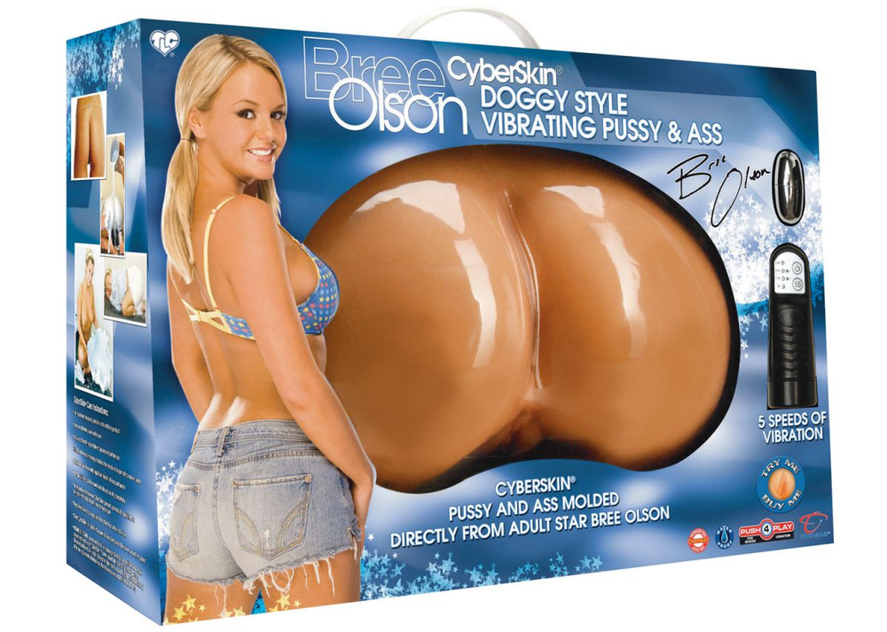 Попка и вагина с вибраций TLC Bree Olson CyberSkin Doggy Style Vibrating Pussy & Ass (Цвет: телесный)