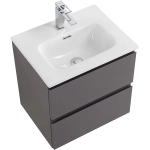 Тумба с раковиной BelBagno 50 KRAFT 39-500/390-2C-SO-GSO+BB500/390ETL темно-серая матовая