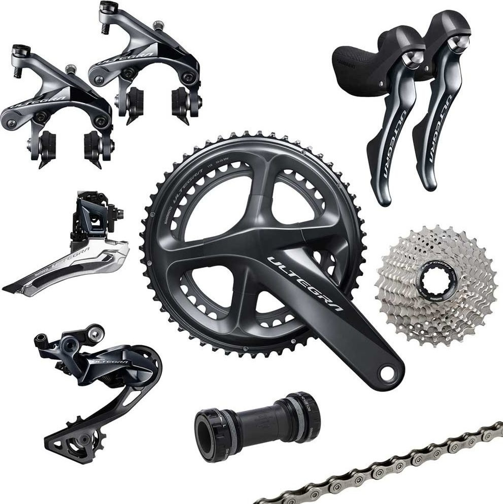 Группсет Ultegra R8020 с клещевыми тормозами 175 мм 52x36T 12-25
