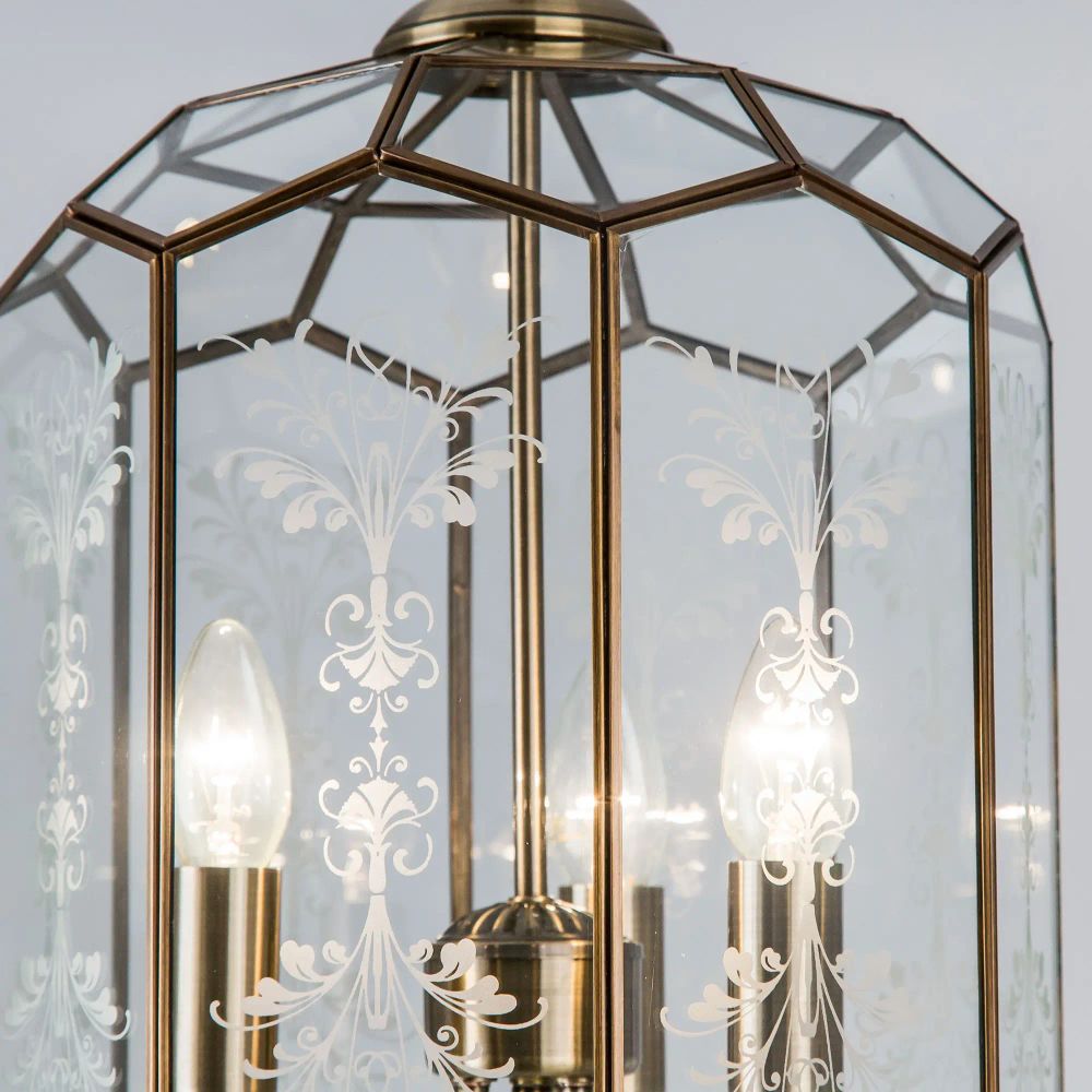 Citilux Витра-2 CL442230 Люстра подвесная витражная Бронза