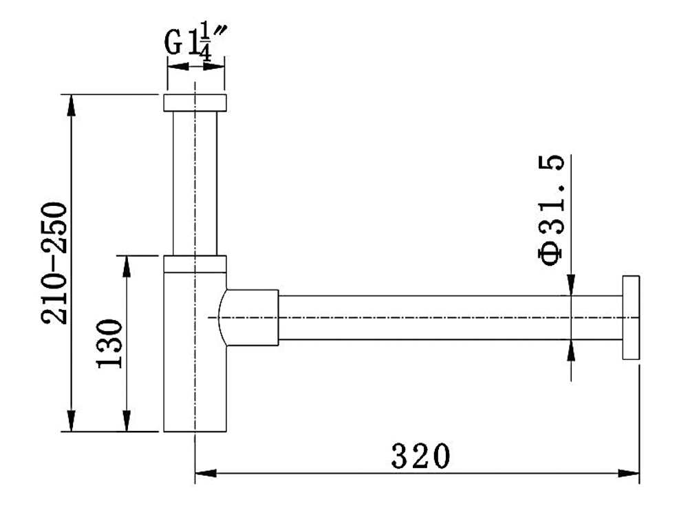 Сифон для раковины Black&White Universe Gun Metal (U8705GM)