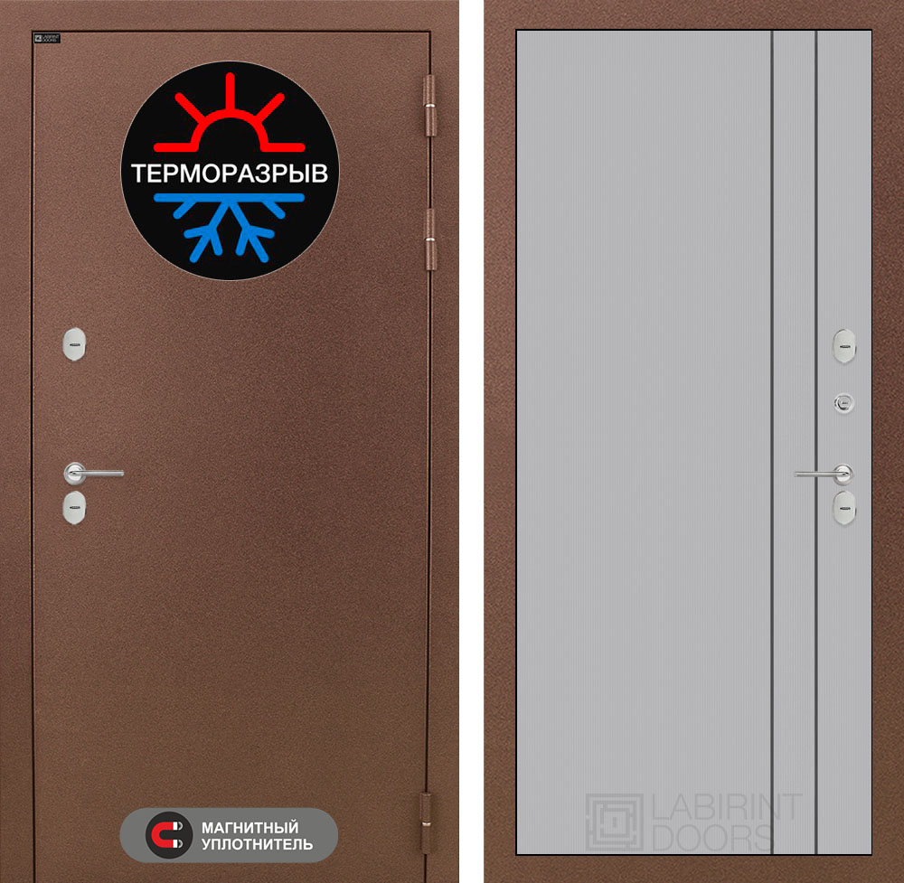 Термомагнит 10 серый рельеф софт