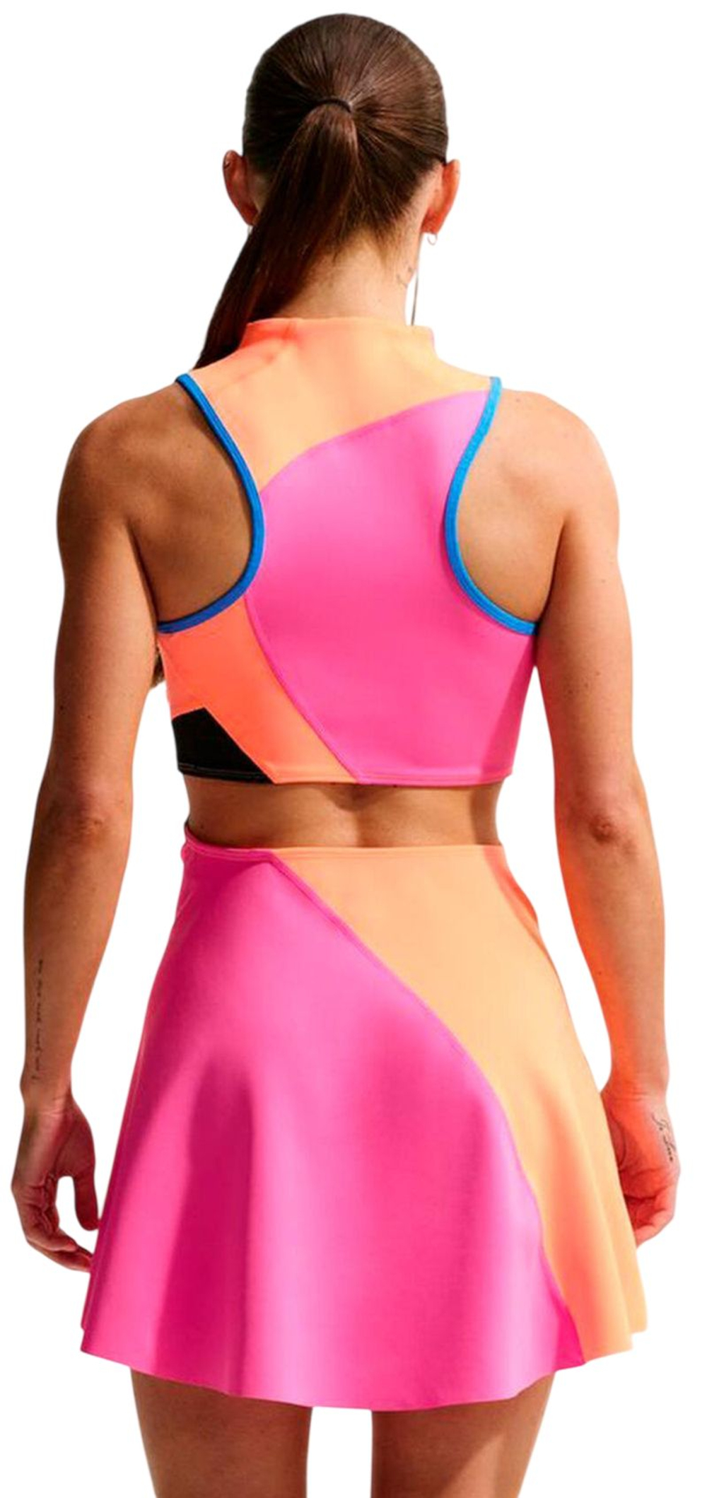 Теннисное платье Nike Court Slam Dri-FIT Tennis - laser fuchsia/atomic orange/black/black