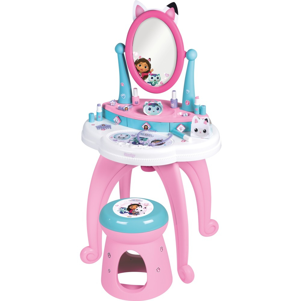 Smoby - Кошачий домик Gabi - Туалетный столик 2в1 с стульчиком + 12 аксессуаров 320254
