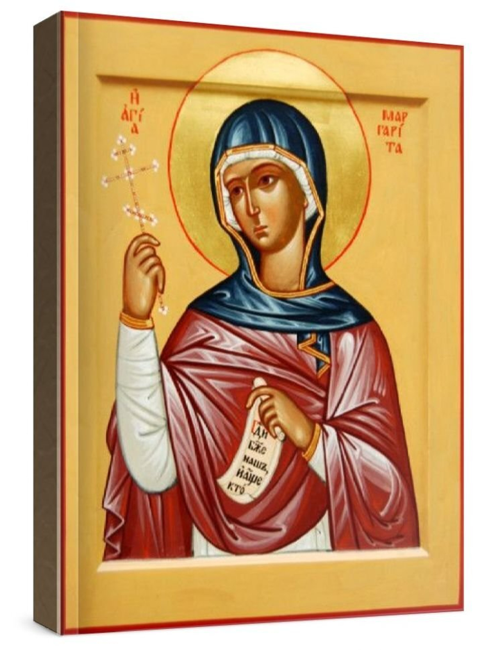 Маргарита Антиохийская (рукописная икона)