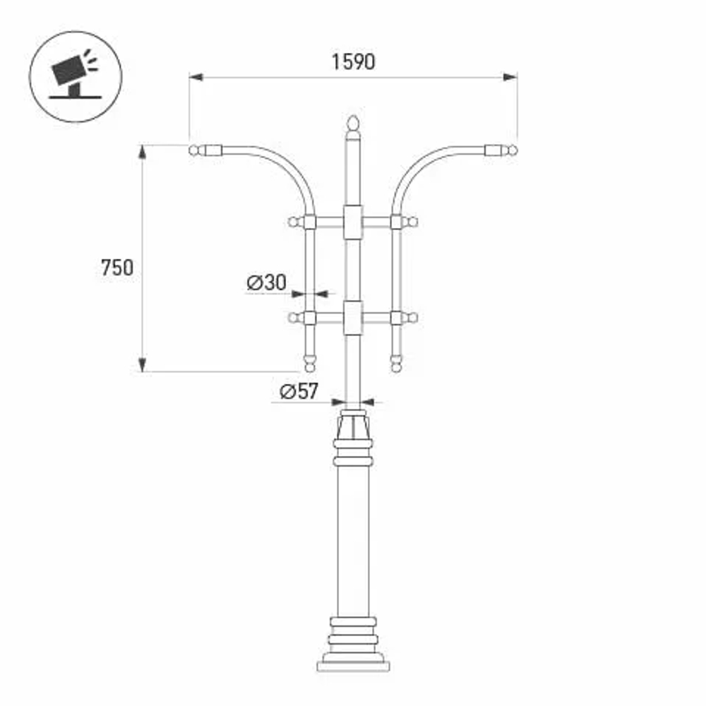 Кронштейн OXOR-SB3-2 BLACK (Arlight, Сталь) 051636
