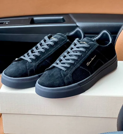 Кеды Santoni, замшевые