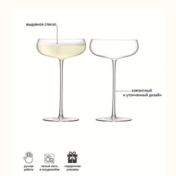 Набор из 2-х креманок для шампанского Wine Culture 320 мл