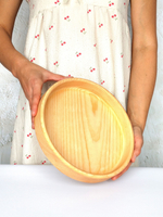 Деревянная тарелка Art of Siberia из массива сибирского кедра T222