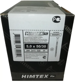 Саморез конструкционный по дереву 5*50 HIMTEX потайной