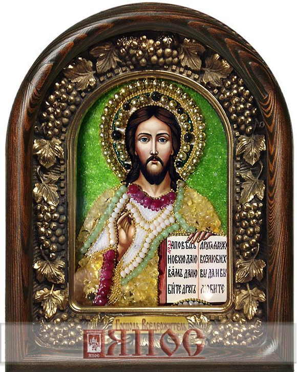 Икона Господь Вседержитель бисер