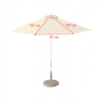 Зонт пляжный профессиональный Ø2.5 м Kiwi Clips