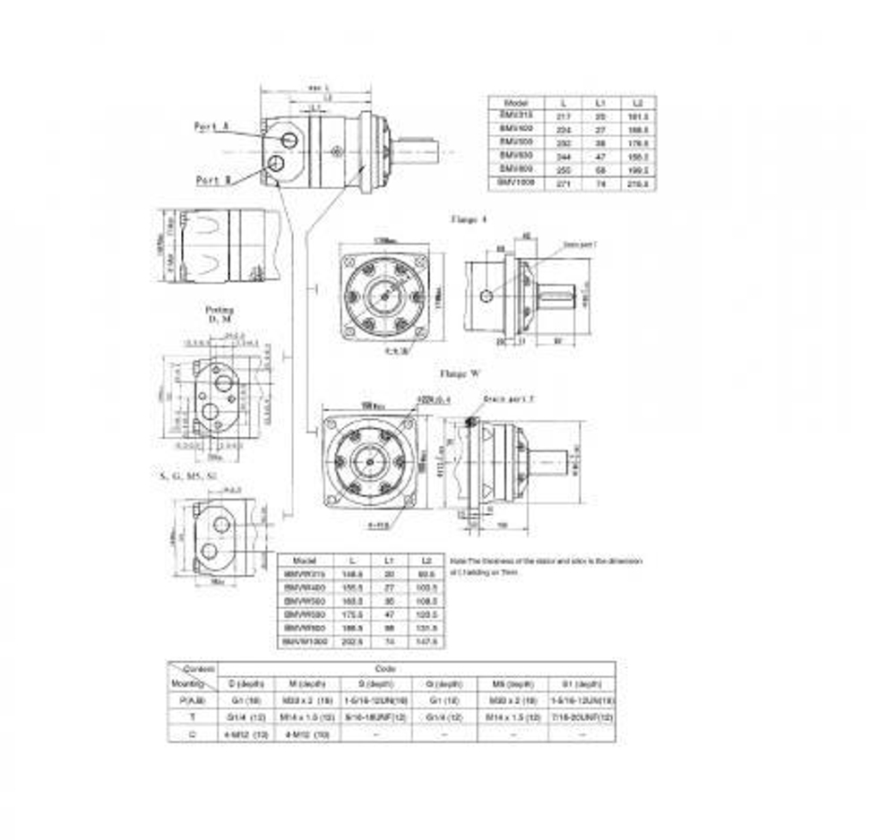 Гидравлический мотор BMV 500сс (аналог MV 500C)