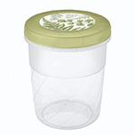 Банка с завинчивающейся крышкой с декором 1,2л (зеленый)