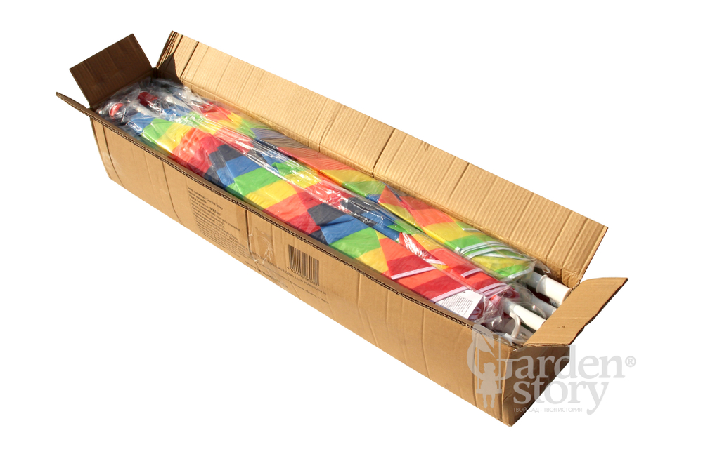 Зонт  2,0м разноцветный (уп.12шт.) 2 части арт.WRU051 "Garden story"