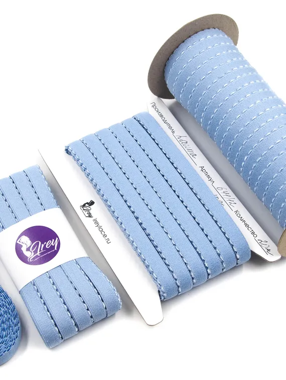 3090 641/12 ОПТ Резинка отделочная Lauma Fabrics, 12 мм, голубой 3090