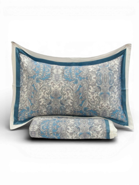Постельное белье с одеялом из тенселя Paisley | Blue