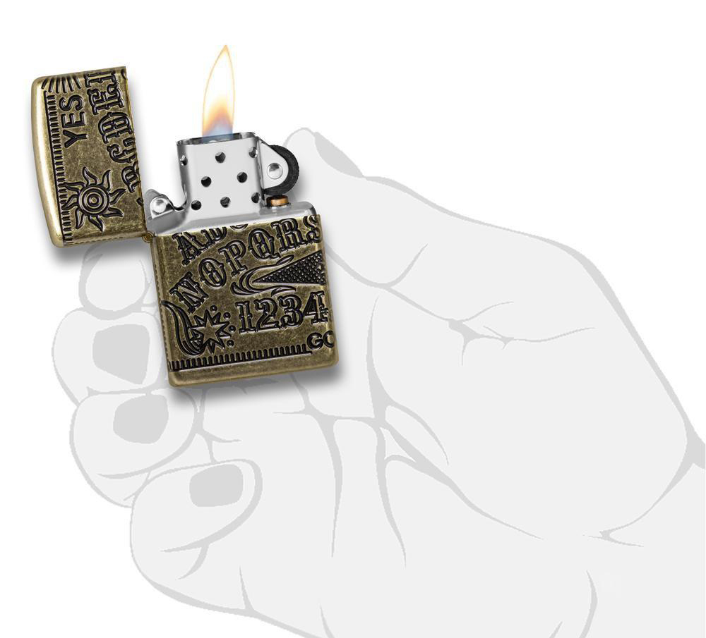 Зажигалка Armor™ Antique Brass Ouija Board Design ZIPPO 49001